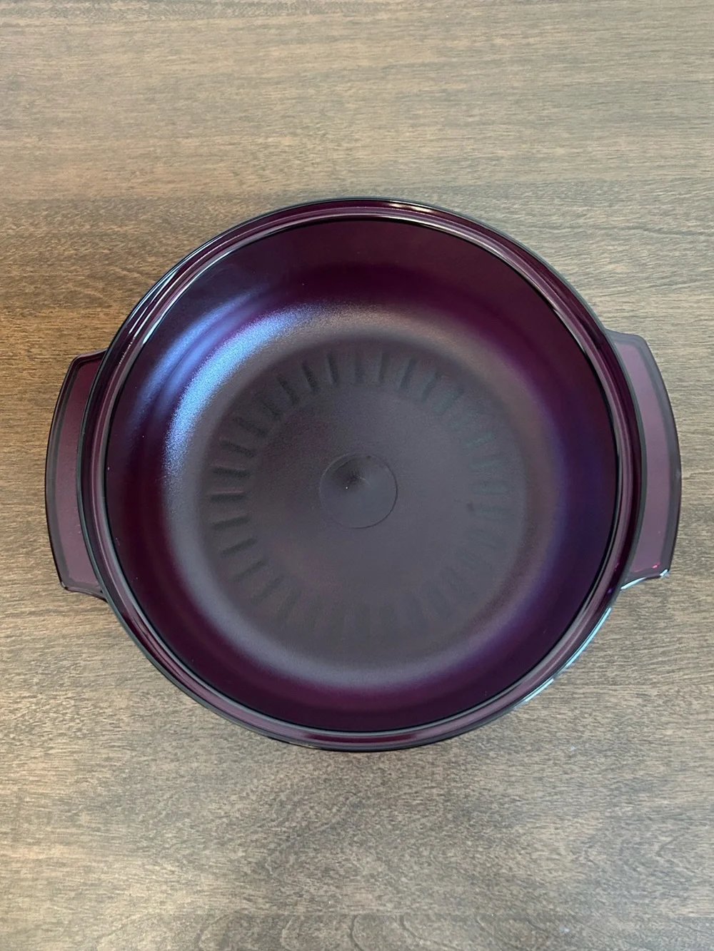 TUPPERWARE PURPLE STACK COOKER 1 3/4 QUART BOWL #2210 AND STORAGE LID